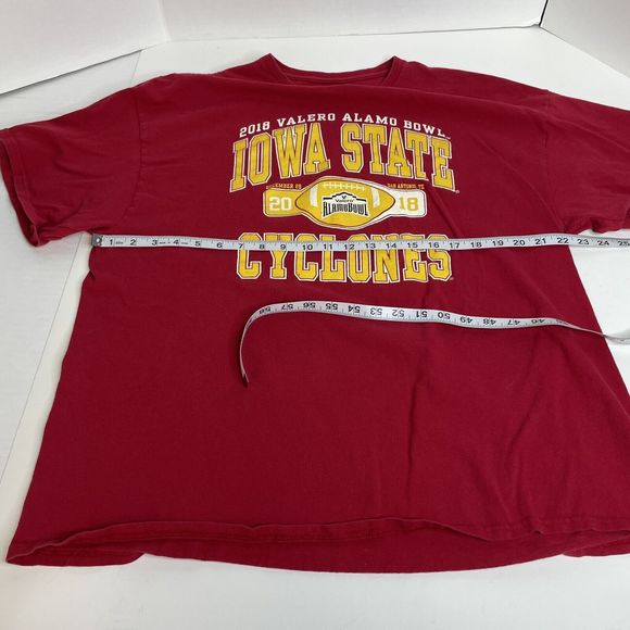 Iowa State Cyclones 2018 Alamo Bowl, 2XL, Red, Short Sleeve Graphic Shirt - Picture 6 of 7